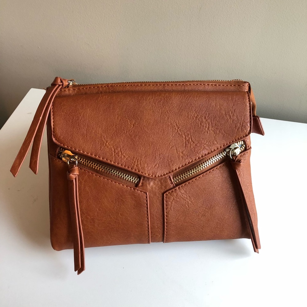 Congac Leather cross body bag